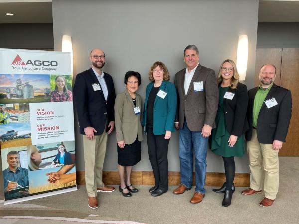 On March 7, 2023, AGCO announced a new AGCO Agriculture Service Technician Associate in Applied Science (A.A.S) degree program at Parkland College in Champaign, Illinois. At the announcement were (left to right) Ash Alt, AGCO North America Aftersales
